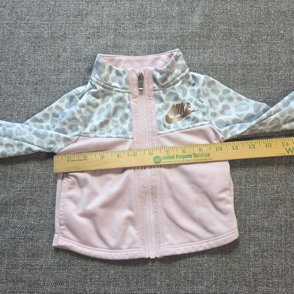 Nike Jacket Coat Girls Leapard Print 18 Months Full Zip Pink